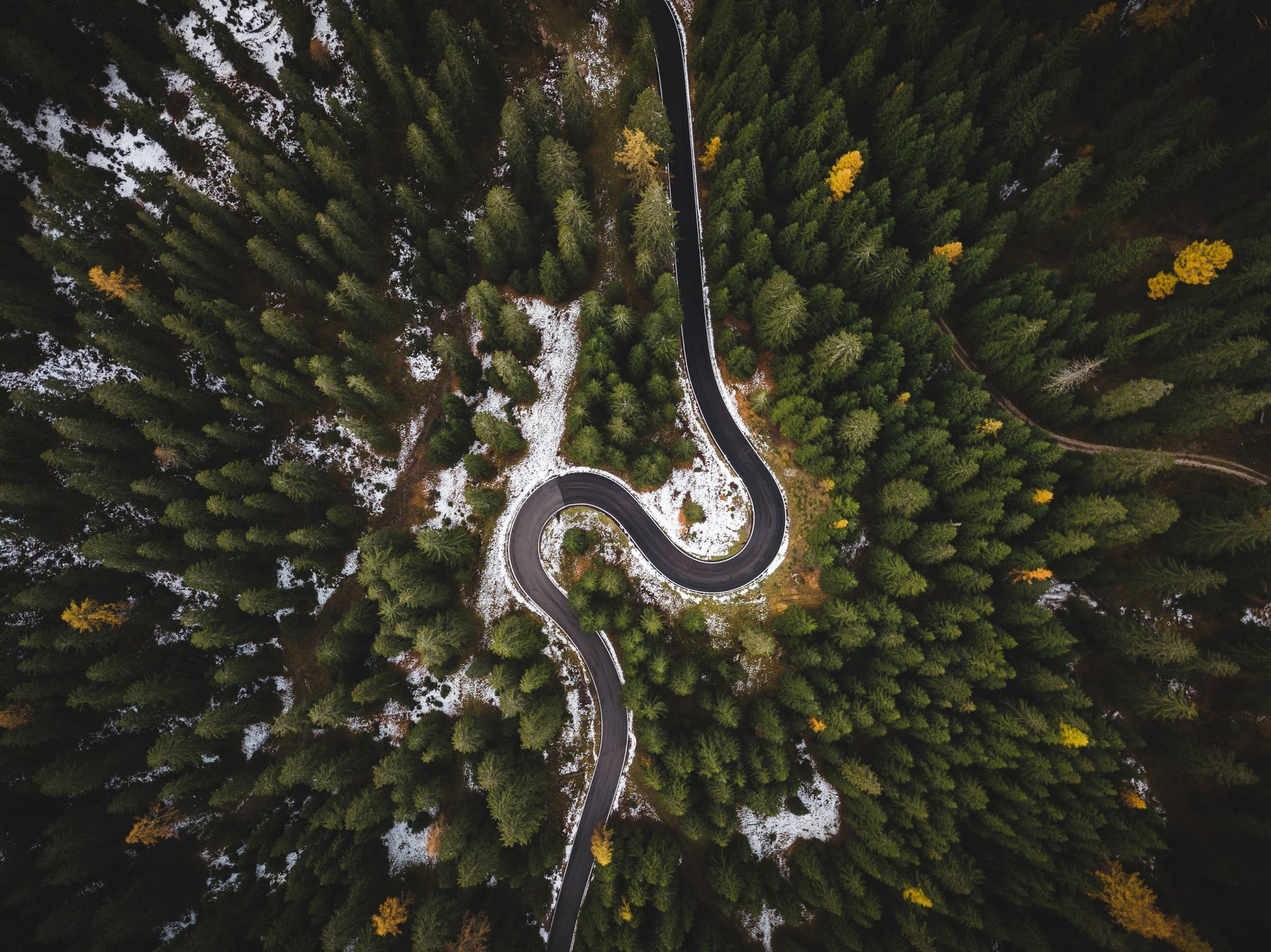 route vu du ciel