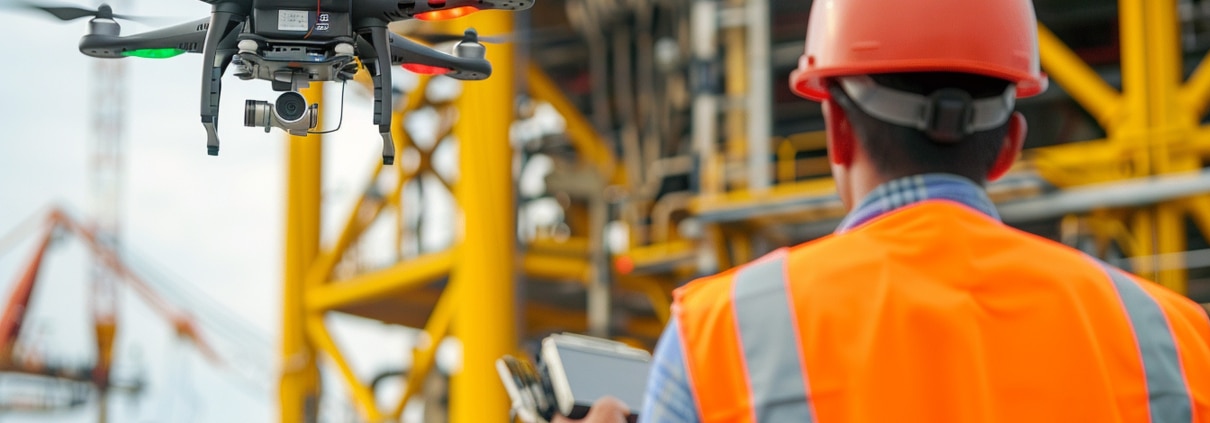 drone utilisé sur un chantier