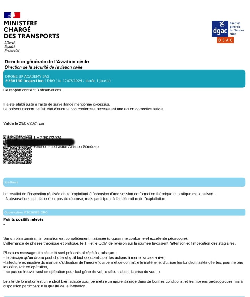 Rapport d’audit DSAC 2024