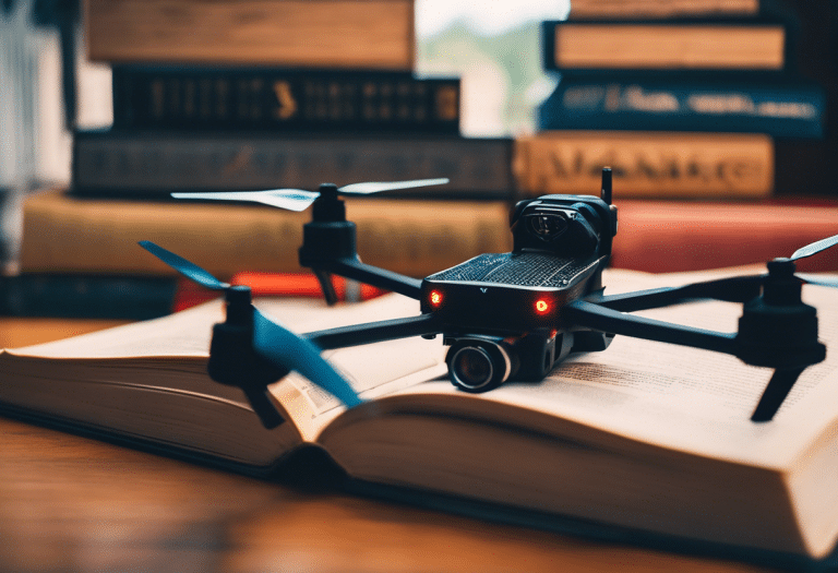 drone on a law book