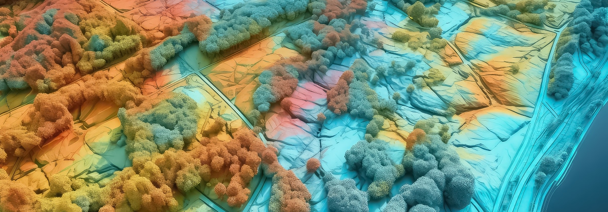 Rendu lidar après capture par drone