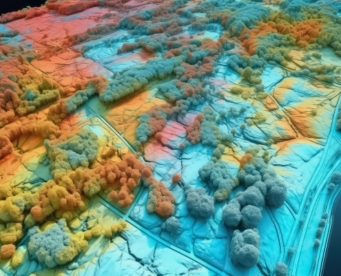 Rendu lidar après capture par drone