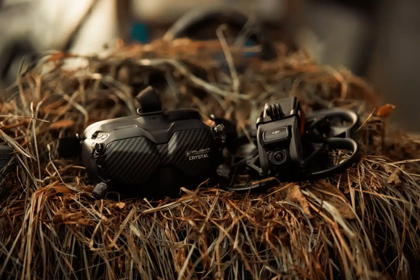 Casque utilisé pour le pilotage d’un drone FPV